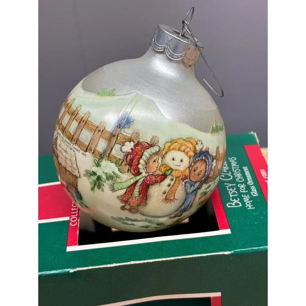 Hallmark Betsey Clark 1989 Glass Ornament | Home for Christmas | Vintage
